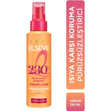 L'Oréal Paris Elseve Dream Long 150ml Isıya Karşı Koruyucu Pürüzsüzleştirici Serum 72 Saat