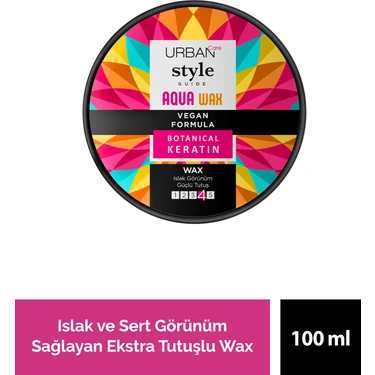 URBAN Care Aqua Wax Vegan Formül Güçlü Tutuş 100 ML Islak Görünüm Sağlayan