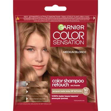 Garnier Color Shampoo Retouch Şampuan Kolaylığında Dip Boyası, Sarı