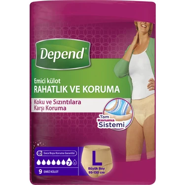 Depend Emici Lohusa Külodu Kadın Büyük Boy 9