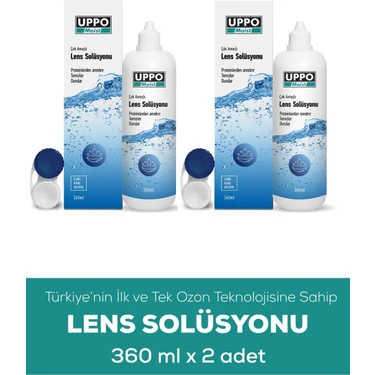 Uppo Moist Lens  Solüsyonu 360 ml 2 Li Paket Türkiye'de ve Dünya'da Ozanlama Teknolojisi ile