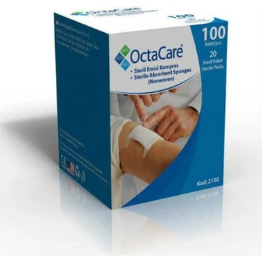 Octacare Steril Gaz Kompres 7,5 cm x 7,5 cm - 1 Kutu - 100