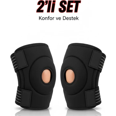 Wiforte Medikal Diz Korsesi Ikili Set – Menisküs ve Patella Ligament Destekli, Ayarlanabilir Sağ &