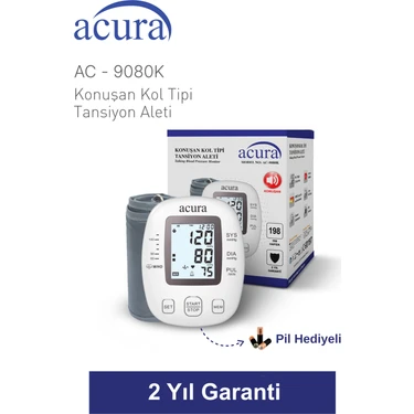 Acura 9080K Koldan Tansiyon Aleti Türkiye Menşeli Dijital Konuşan Model 22-36 cm