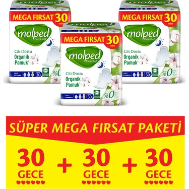 Molped Pure&Soft Gece Süper Mega Paket 90