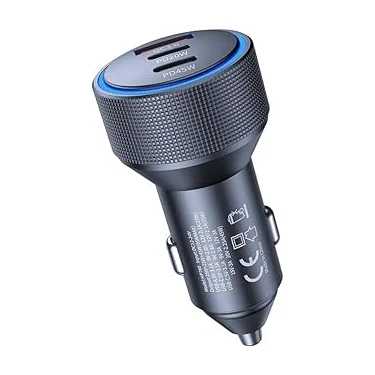 SHC4200 Hepu HP-780 105 Watt Araç Içi Şarj 3.1A Pd 45 Watt Fast Hızlı Şarj Aleti Metal Çakmaklık
