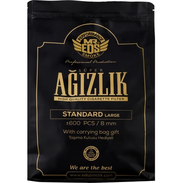 Eds Plastik 600 Adet Ekonomik Ağızlık 7 Delikli Standart Sigaralar için