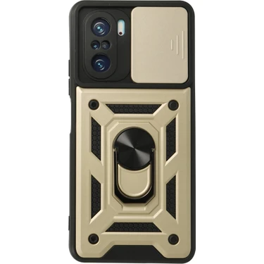 Poco F3 Kılıf Pars Lens Yüzüklü Silikon -