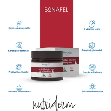 Bonafel Köpekler için Deri ve Tüy Sağlığı Çiğneme Tableti 100 gr (50