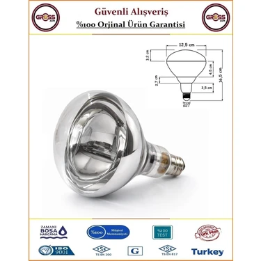 Şavk Isıtıcı Ampul - Kümes Hayvanları İçin İnfrared Kızılötesi Isıtıcılı Şeffaf Lamba - 150