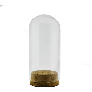 Mutlu Adım Küçük Cam Ters Şişe Fanus Terrarium 3 x 8 cm 12'li
