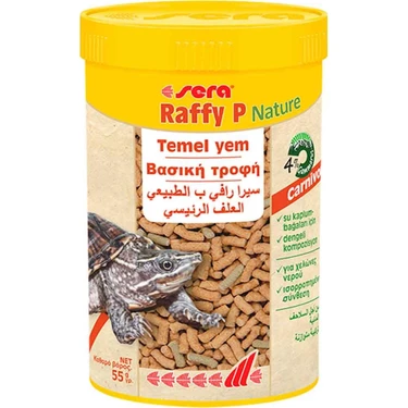 Sera Raffy P Nature Su Kaplumbağaları İçin Temel Yem Doğal Formül ile Zenginleştirilmiş 250