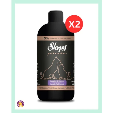 Sleepy Petcare Evcil Hayvan Şampuanı Lavanta Yağlı 500 ml (2