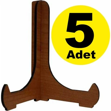 Çerçeve Tabak Teşhir Ayağı Stand Ahşap Stand 9CMX10CM Şövalye Ceviz 5