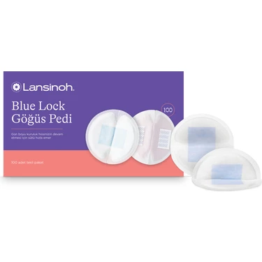 Lansinoh Blue Lock Göğüs Pedi 100