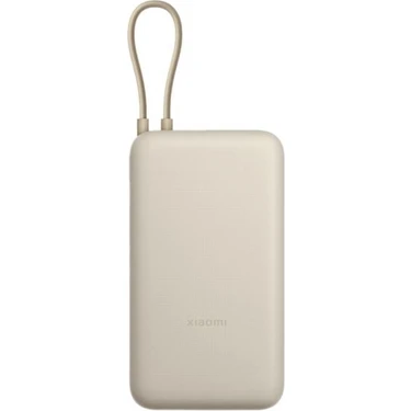 Xiaomi 33W 20.000MAH Krem Powerbank USB ve Usb-C Portu ve Usb-C Entegre Kablo
