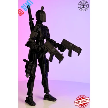 3D Dummy Figür | Hareketli, Pozlanabilir Koleksiyon Modeli | Silahlı