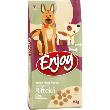 Enjoy Yetişkin Köpekler için Biftekli Tam ve Dengeli Köpek Maması 15