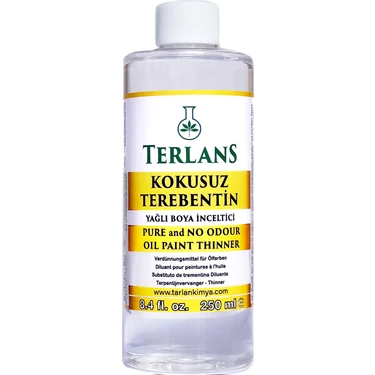 TerlanS Kokusuz Terebentin 250 Ml Tamamen Kokusuz Yağlı Boya