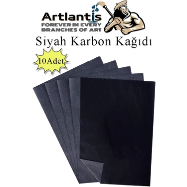 Artlantis Siyah Karbon Kağıdı A4 10 Adet 21X29,7 cm Kopya Kağıdı Transfer Kağıdı Renkli Karbon