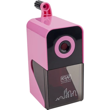 Kraf Masa Üstü Kollu Pembe Kalemtıraş