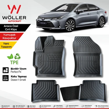 Wöller Toyota Corolla Paspas 2019 2025 Arası Uyumlu 3D Havuzlu Wöller