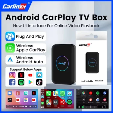 Tbox Lite S Kablosuz Carplay 4gb Ram 32GB Rom Android Youtube Netflix Video Oynatma Mini HDMI