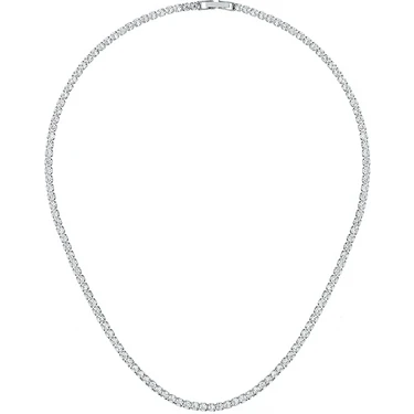 Merano Design 3 mm Beyaz Rhodium Su Yolu Kolye Zirkon Taşlı Kadınlar İçin Özel