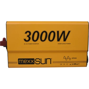 Mexxsun 12V VOLT-3000W Watt Tam Sınüs Inverter (220V