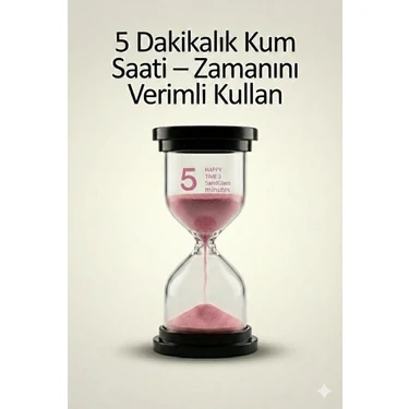 Uravas Store 5 Dakikalık Kum Saati Zamanlayıcı – Pembe Dekoratif Masa Saati 4 Renk