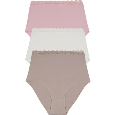 Suwen 3 Lü Paket Pamuklu Yüksek Bel Slip