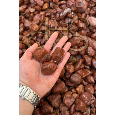 Ahs Kırmızı Bordo Dolomit Çakıl Taşı 4-6 cm 10 kg Dekoratif Bahçe Peyzaj Saksı Akvaryum