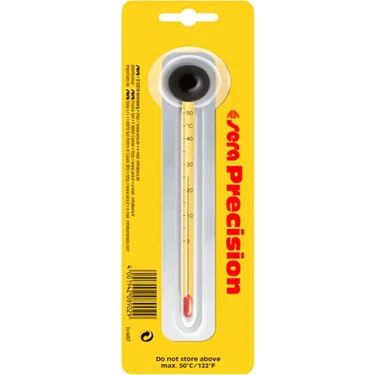 Sera Cam Termometre Akvaryumlar İçin İnce ve Okuması Kolay 150 mm Uzunlukta Hassas