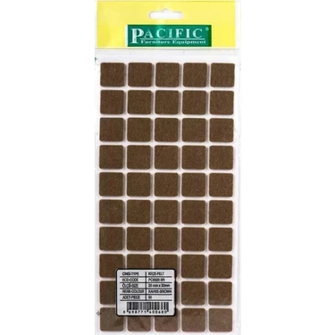 Hamadex 20×20 mm Yapışkanlı  Kare Keçe Mobilya Ayağı Koruyucu – 50'li Paket (Masa, Sandalye,