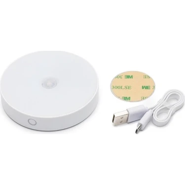 Cata CT-5180 Sensörlü Mıknatıslı LED Işık - 0.6W, Günışığı, Enerji Tasarruflu, 8.3x8.3x2 cm, ABS