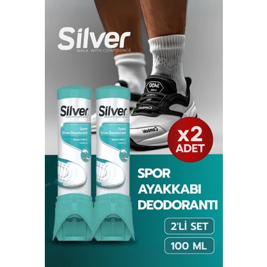 Silver Fresh-Up Ayakkabı Deodorantı Koku Giderici Önleyici Sprey 100 ML 2 Adet + Ayakkabı Çekeceği