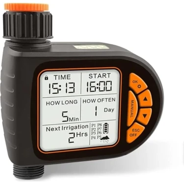 Dino Timer valf Geniş Ekran Tek Çıkış Yağmur Sensörlü Sulama