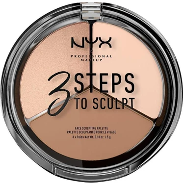 NYX Professional Makeup 3 Steps to Sculpt Kontür Paleti Kremsi Yapıda 4 Renkli 5