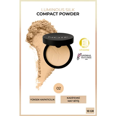 Luminous Silk Compact Powder Mat Bitişli Toz Pudra - 02 Natural