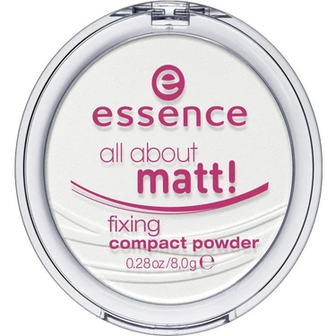 Essence Sabitleştirici Mat Pudra 8 g Beyaz Renk Doğal Görünüm İçin Uzun Süreli