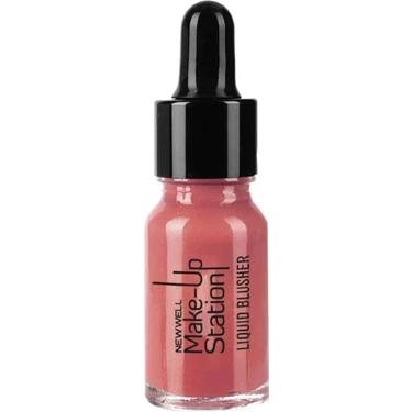 New Well Make Up Station Sıvı Allık 01 Pembe Renkli 15 ml Parlak Bitişli Makyaj