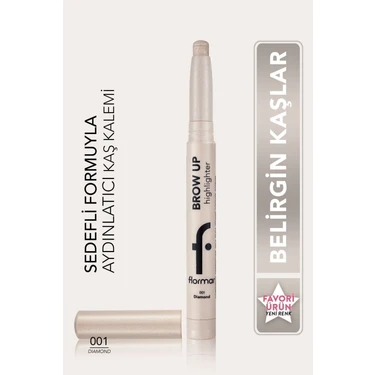Flormar Kremsi Dokulu Brow Up Highlighter Pencil Aydınlatıcı Kalem- Gümüş (001 Diamond)