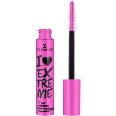 Essence I Love Extreme Crazy Volume Maskara - Hacim Artırıcı, Büyük Boy, Siyah, Şık ve Bakımlı