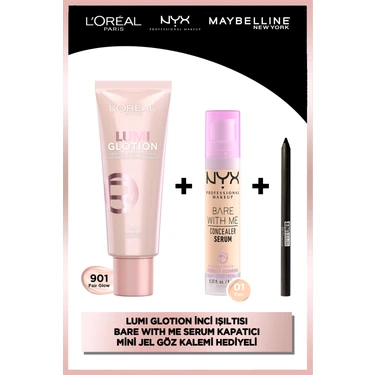 L'oréal Paris Glotion All-In-One Doğal All-In-One Doğal Işıltı 901+ Nyx Professional Makeup Bare