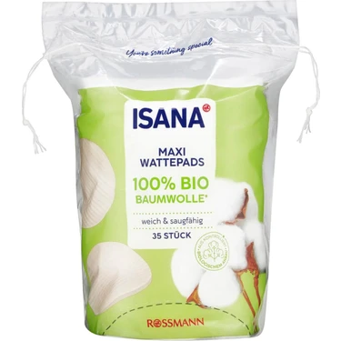 Isana Organik Pamuk Disk Maxi 35'li Günlük Güzellik Bakımı İçin İdeal Temizlik