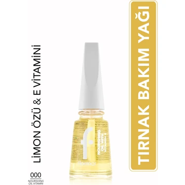 Flormar Nourishing Oil Vitamin Limon Özü & E Vitamini İçeren Tırnak Bakım Yağı (000)