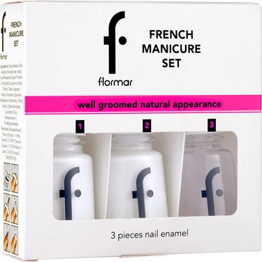 Flormar Yarı Transparan & Parlak Bitişli 3'lü French Manikür