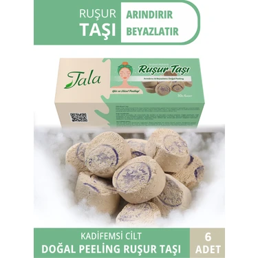 6 Adet Iran Ruşur Taşı Mühürlü Doğal Peeling (Iran Hamam