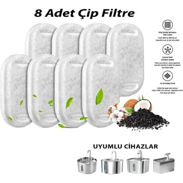 STAYPURE Aktif Karbon Filtre 8 Adet SÜNGERSİZ (Kamardey - Aryuper Su Pınarı
