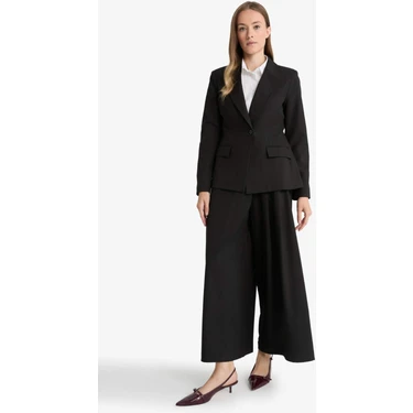 DeFacto Regular Fit Geniş Paça Dokuma Pantolon